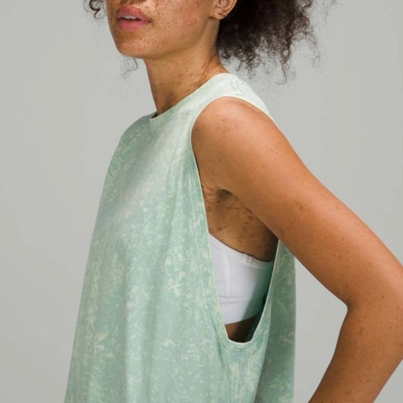 Lululemon 10 All Yours Tank Top Cloudy Wash Arctic Green Sleeveless Top VGUC - Picture 10 of 13